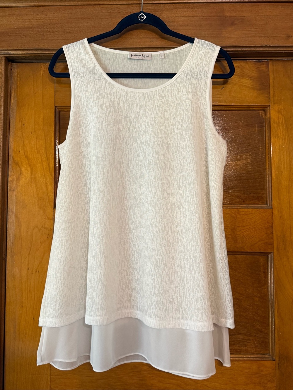 Patrizia Luca Cream Textured Layered Shell